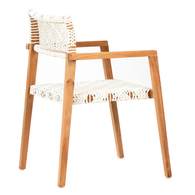 Deeta Outdoor Dining Chair Set Of 2 White | BeBoldFurniture