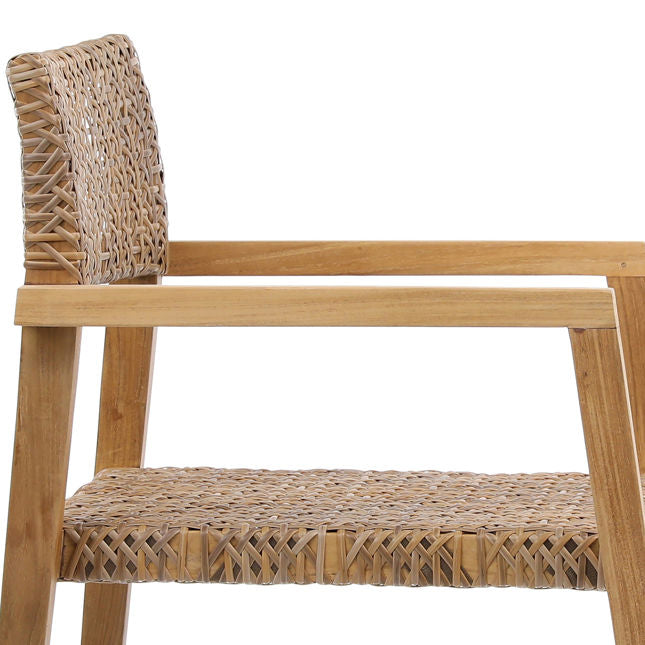 Deeta Outdoor Dining Chair Set Of 2 Natural | BeBoldFurniture
