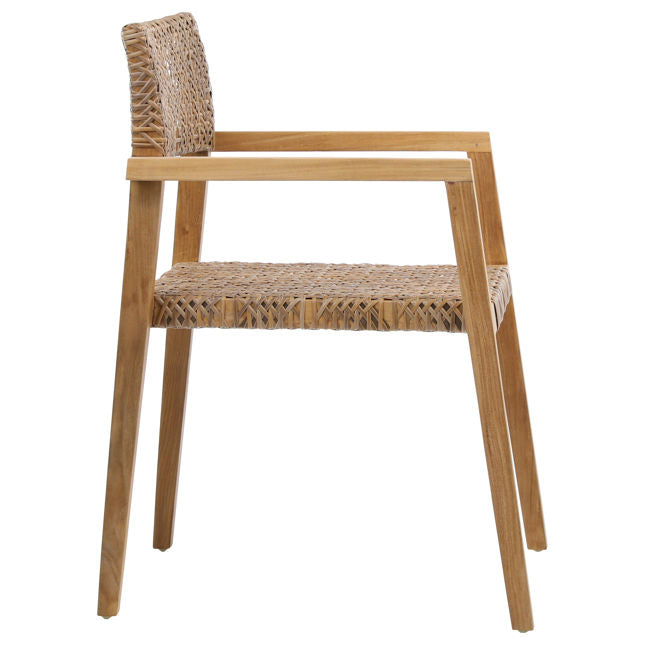 Deeta Outdoor Dining Chair Set Of 2 Natural | BeBoldFurniture
