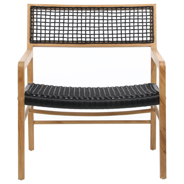 Chloe Outdoor Occasional Chair Black and Natural | BeBoldFurniture