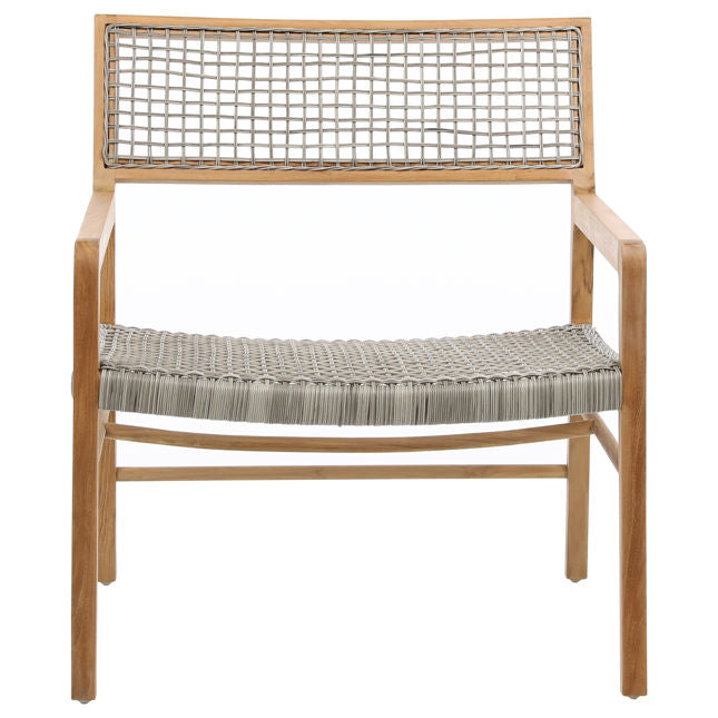 Chloe Outdoor Occasional Chair Light Grey and Natural | BeBoldFurniture