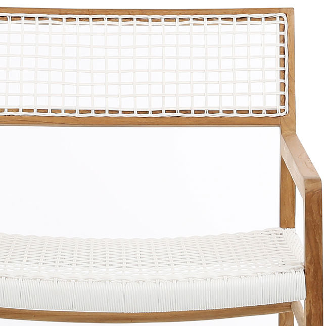 Chloe Outdoor Occasional Chair White and Natural | BeBoldFurniture