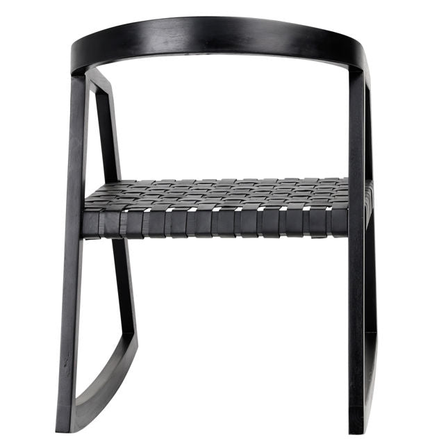 Jolene Rocking Chair Black Leather/ Black Frame | BeBoldFurniture