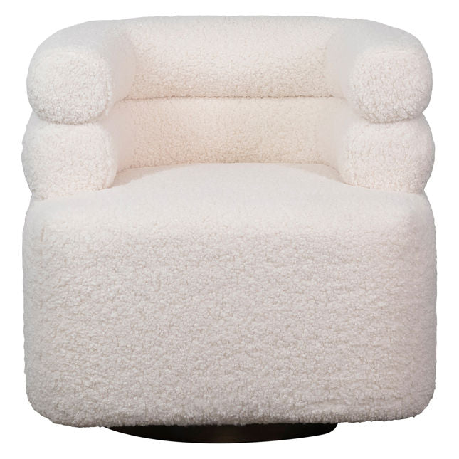 Jolo Swivel Chair Cream | BeBoldFurniture