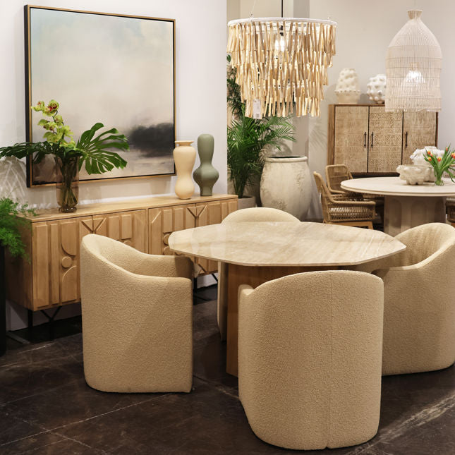 Thora Dining Chair Sand | BeBoldFurniture
