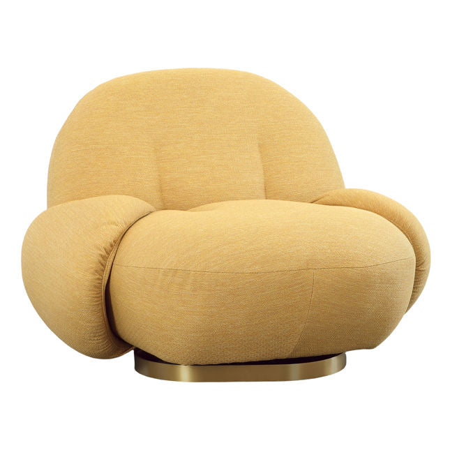 Kass Swivel Chair Mustard | BeBoldFurniture 