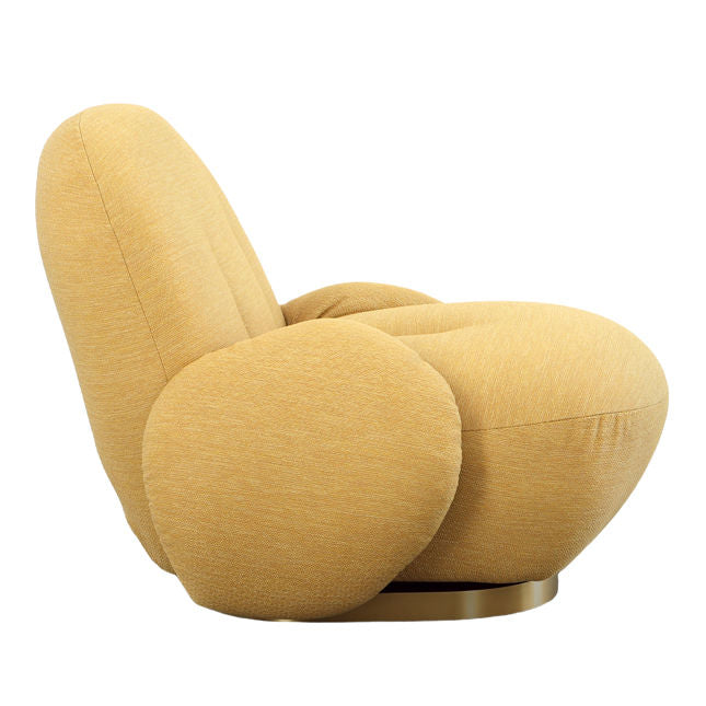 Kass Swivel Chair Mustard | BeBoldFurniture