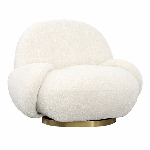 Kass Swivel Chair Cream | BeBoldFurniture 