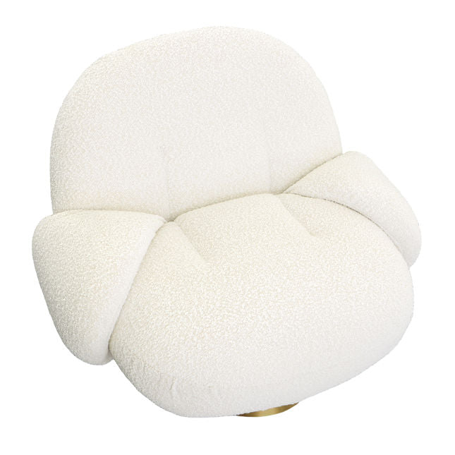 Kass Swivel Chair Cream | BeBoldFurniture