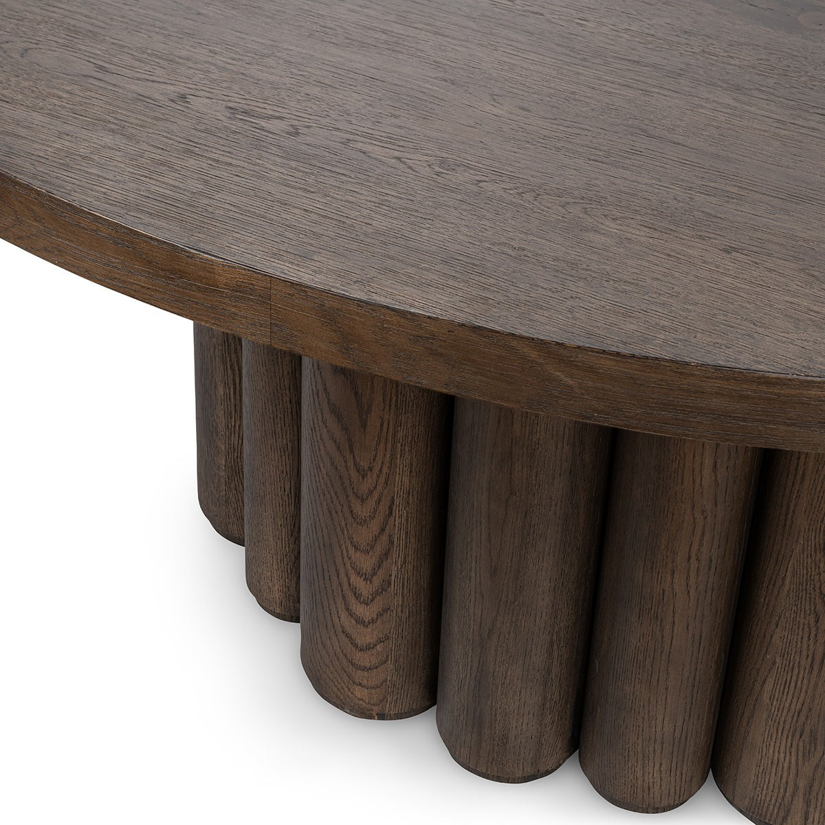 Tiber Round Dining Table Toasted Brown in Houston | BeBoldFurniture