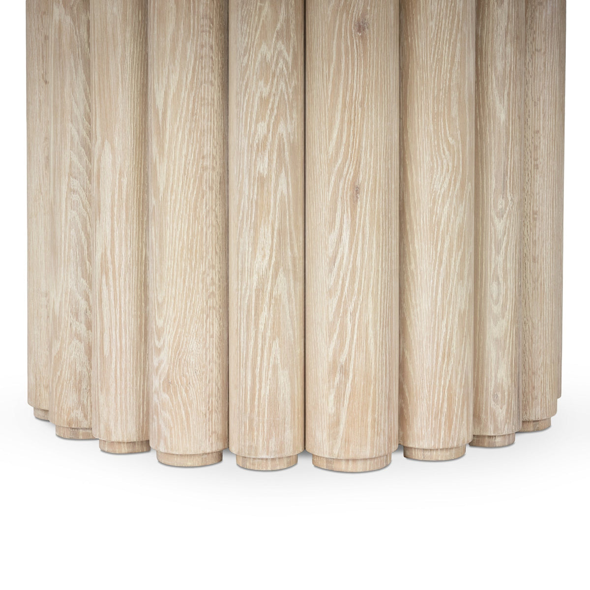 Tiber Round Dining Table Cream Washed in Houston | BeBoldFurniture