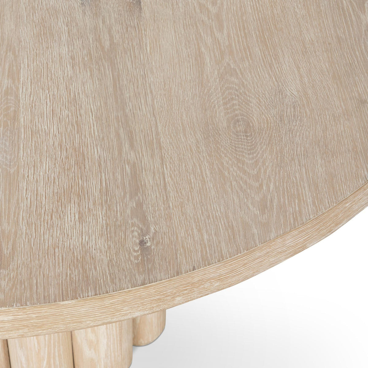 Tiber Round Dining Table Cream Washed in Houston | BeBoldFurniture