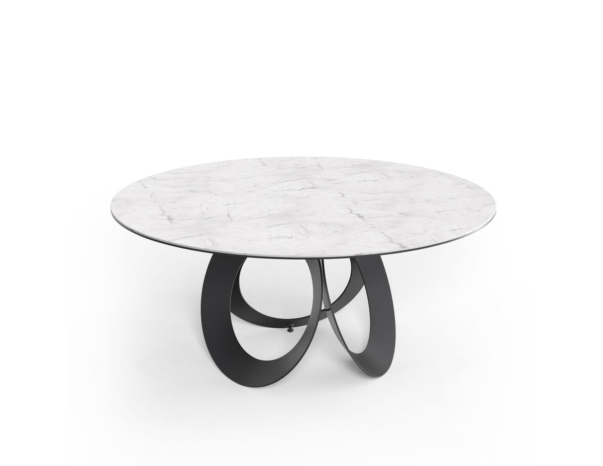Optic Dining Table in White | BeBoldFurniture