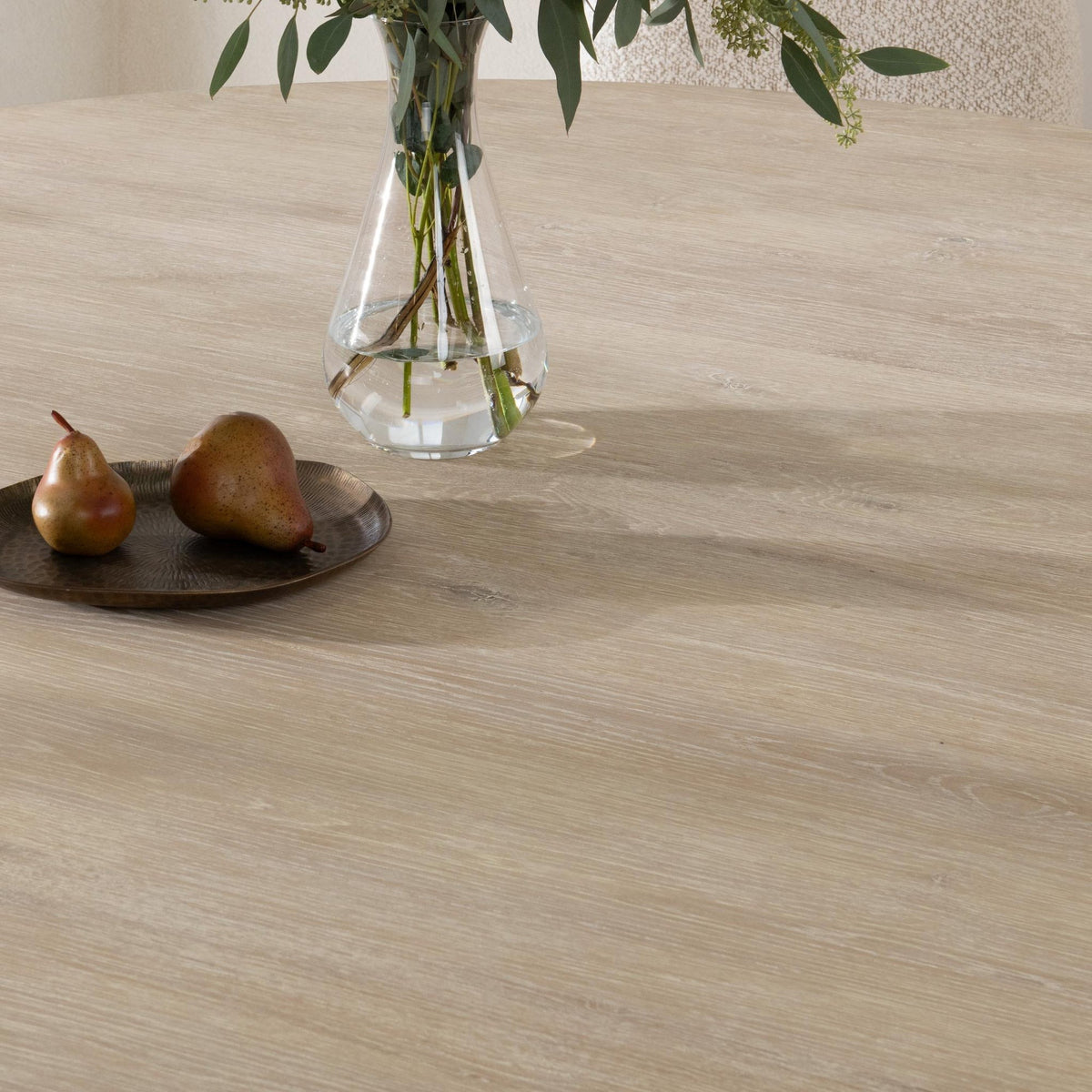 Tiber Round Dining Table Cream Washed in Houston | BeBoldFurniture