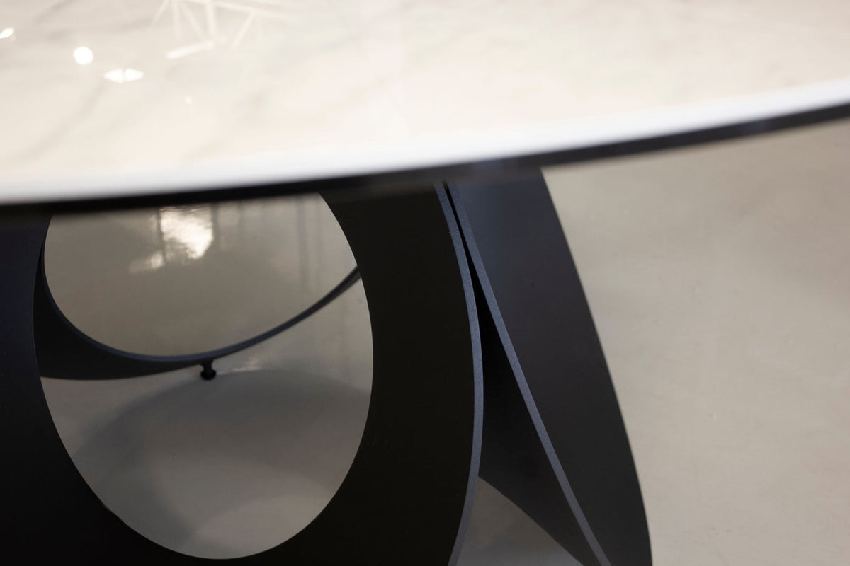 Optic Dining Table in White | BeBoldFurniture