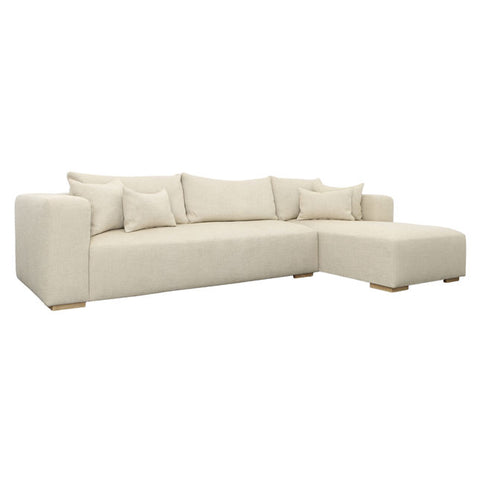 Daphne Chaise Sectional Right Side Chaise Flax | BeBoldFurniture  