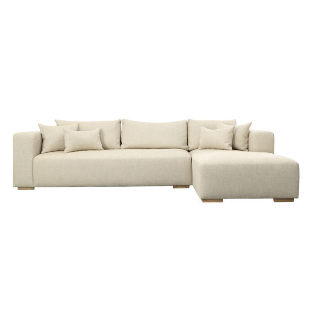Daphne Chaise Sectional Right Side Chaise Flax | BeBoldFurniture