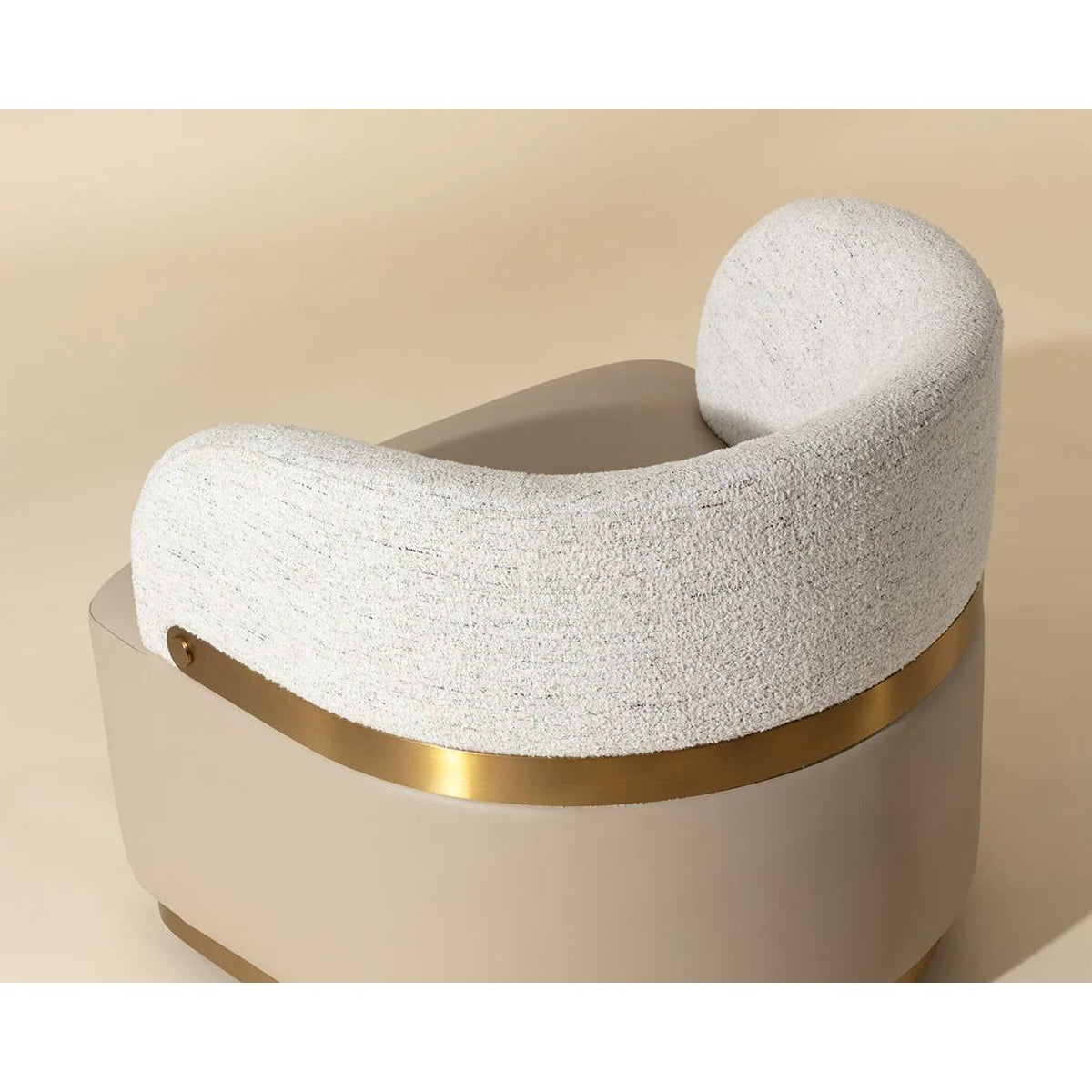 Brinda Napa Beige Swivel Lounge Chair in Houston | BeBoldFurniture