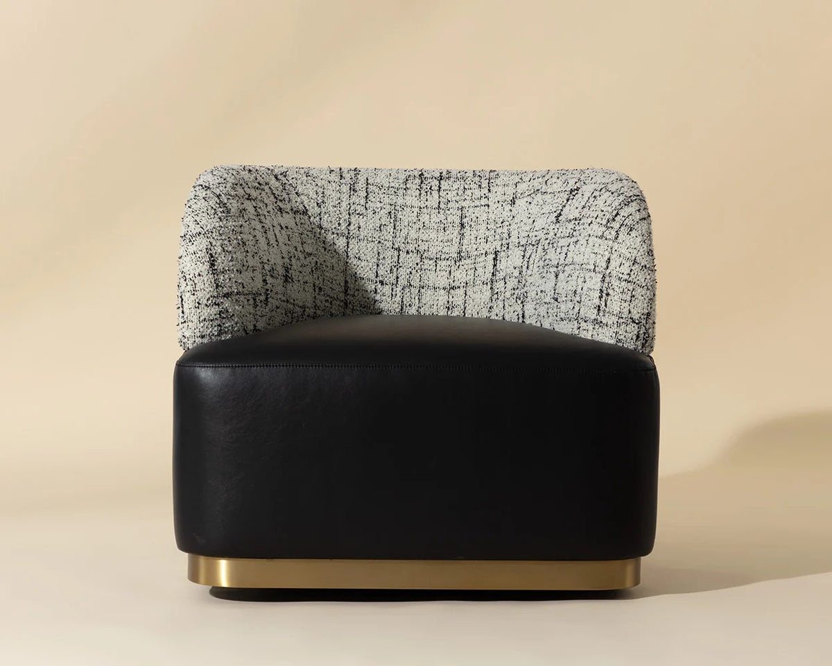 Brinda Bravo Black Swivel Lounge Chair in Houston | BeBoldFurniture