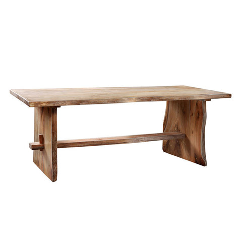 Solid Teak Live Edge Table 87" | BeBoldFurniture 