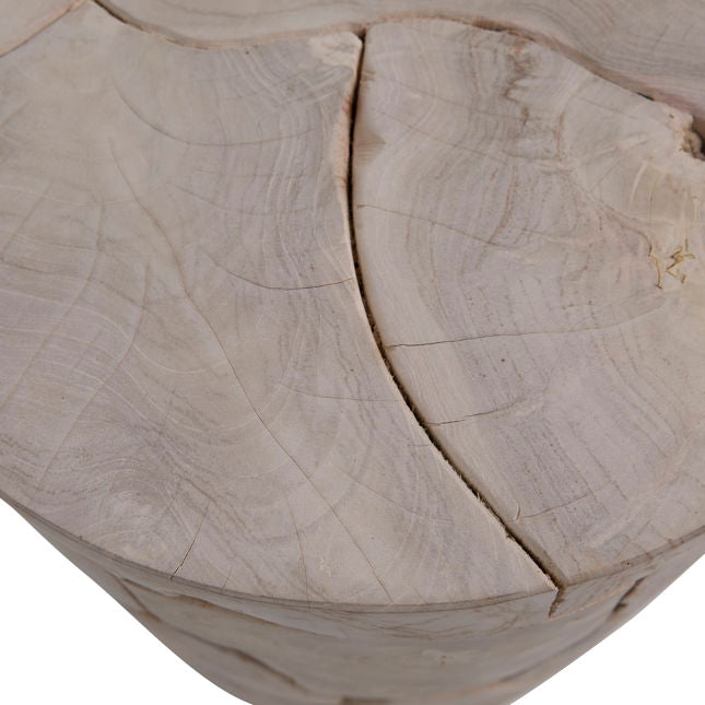Briar Round Side Table Bleached | BeBoldFurniture