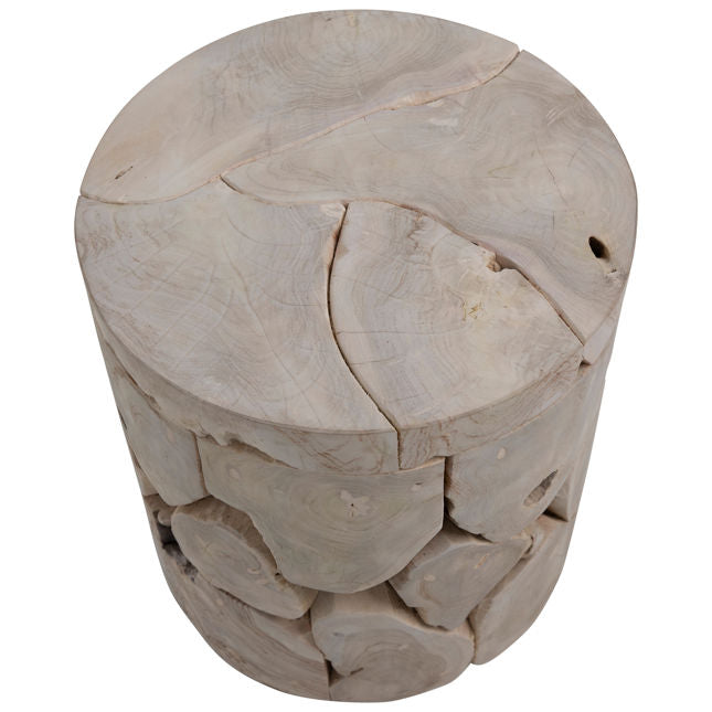 Briar Round Side Table Bleached | BeBoldFurniture