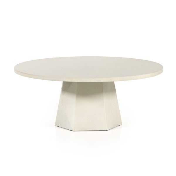 Bowman Outdoor Coffee Table White Concrete - Be Bold Furniture