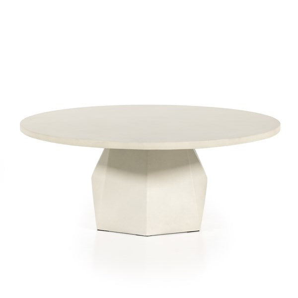Bowman Outdoor Coffee Table White Concrete - Be Bold Furniture
