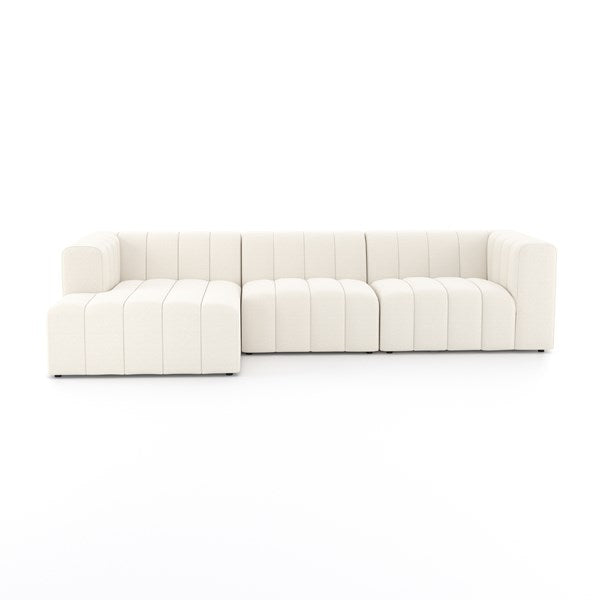 Langham Channeled 3-Pc Sectional Fayette Cloud - Be Bold Furniture