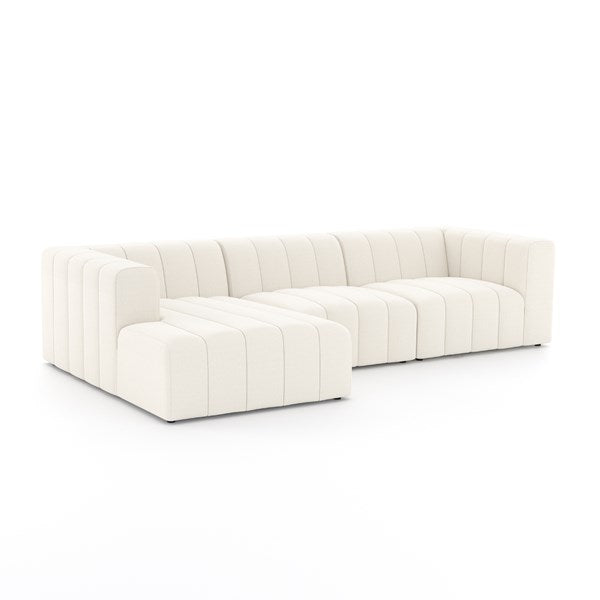 Langham Channeled 3-Pc Sectional Fayette Cloud - Be Bold Furniture
