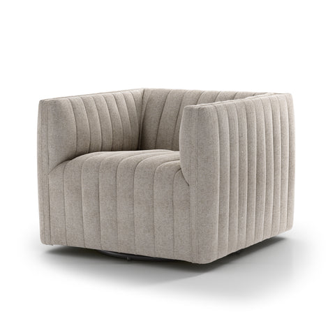 Augustine Swivel Chair Orly Natural - Be Bold Furniture
