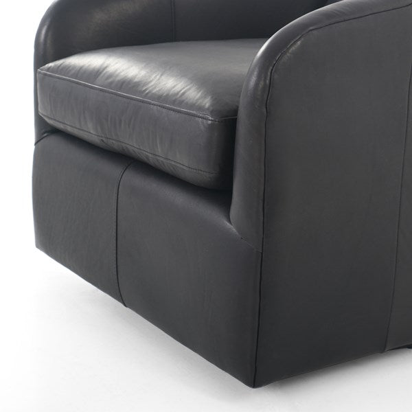 Topanga Swivel Chair Heirloom Black - Be Bold Furniture
