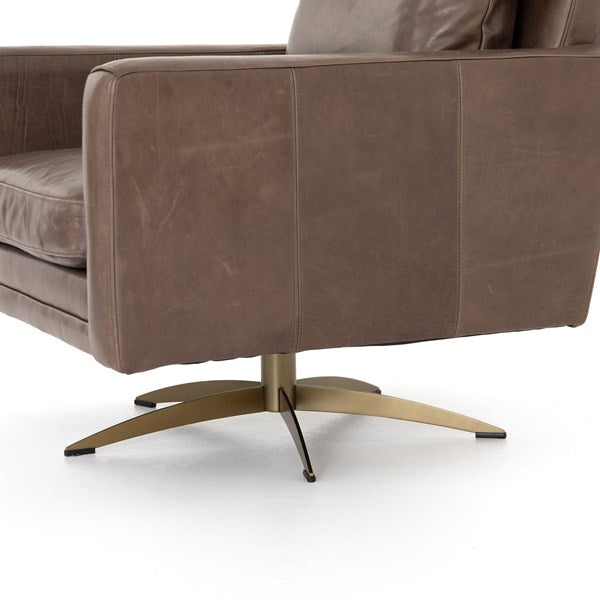 Lyndon Swivel Chair Dakota Fossil - Be Bold Furniture