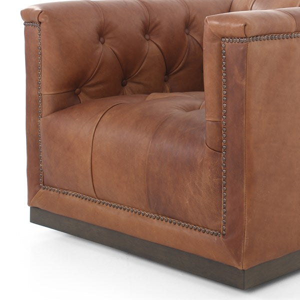 Maxx Swivel Chair Burnt Umber - Be Bold Furniture
