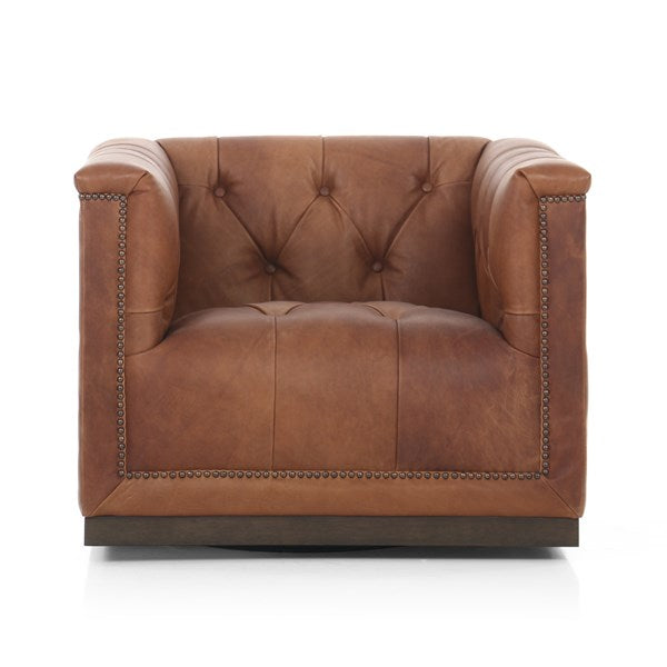 Maxx Swivel Chair Burnt Umber - Be Bold Furniture