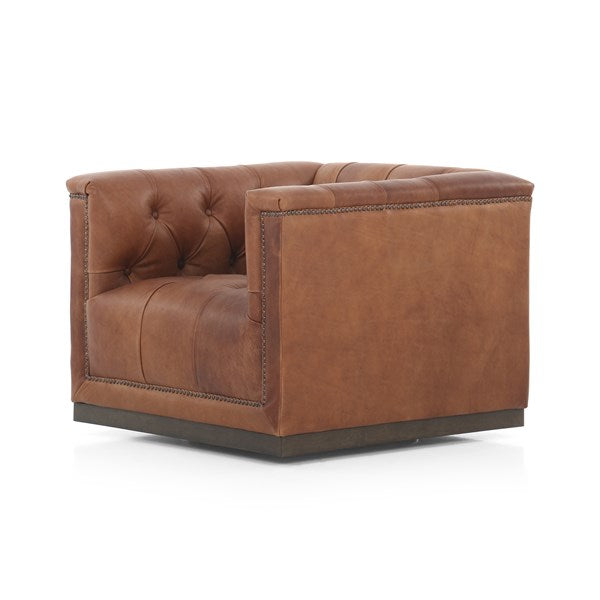 Maxx Swivel Chair Burnt Umber - Be Bold Furniture