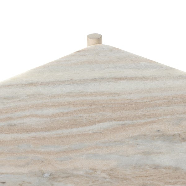 Dionne Console Table-Creamy Taupe Marble - Be Bold Furniture