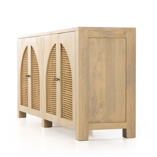 Tilda Sideboard Natural Mango - Circle Cane - Be Bold Furniture