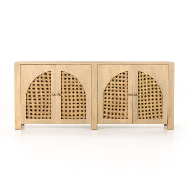 Tilda Sideboard Natural Mango - Circle Cane - Be Bold Furniture