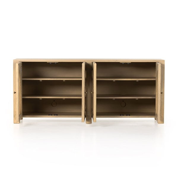 Tilda Sideboard Natural Mango - Circle Cane - Be Bold Furniture