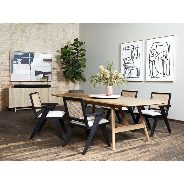 Flora Dining Chair Drifted Matte Black - Be Bold Furniture