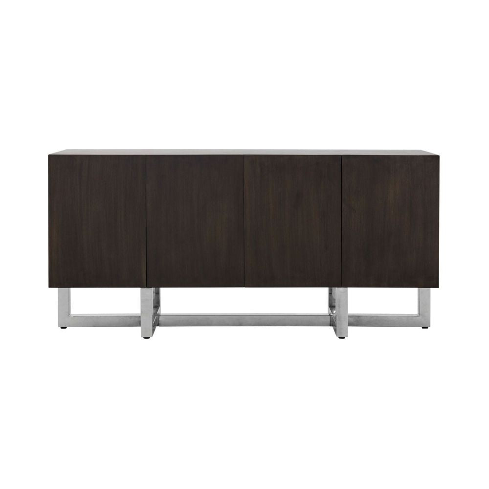 Amalfi Sideboard Wood & Chrome - Be Bold Furniture