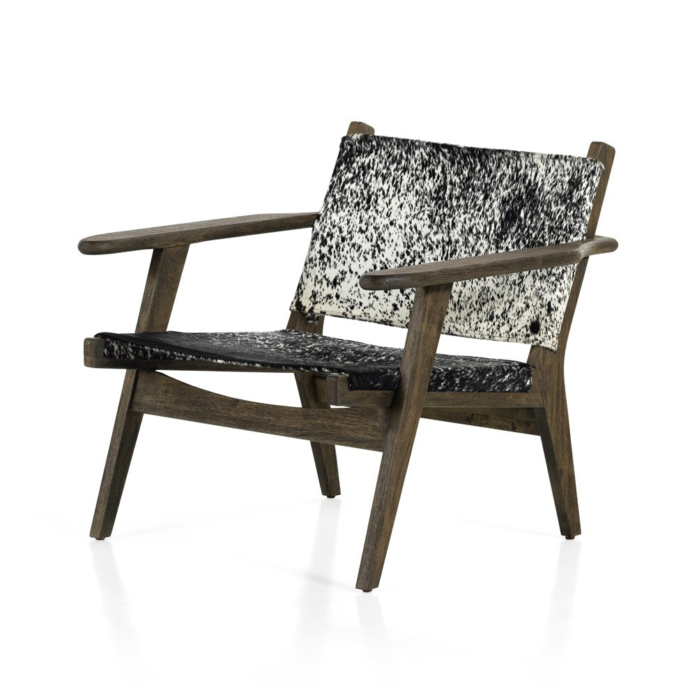 Rivers Sling Chair Peppered Hair On Hide - Be Bold Furniture