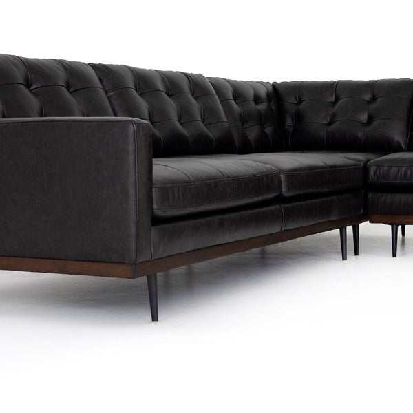 Lexi 3-Piece Sectional Sonoma Black - Be Bold Furniture