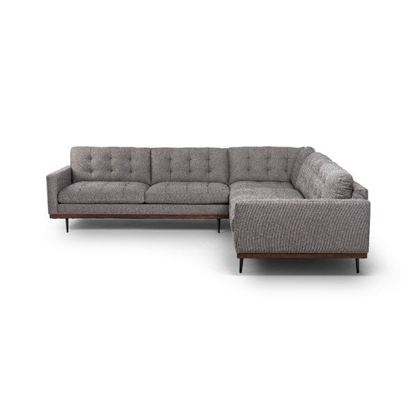 Lexi 3pc Sectional Capri Ebony - Be Bold Furniture