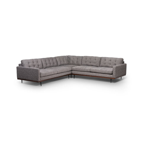 Lexi 3pc Sectional Capri Ebony - Be Bold Furniture