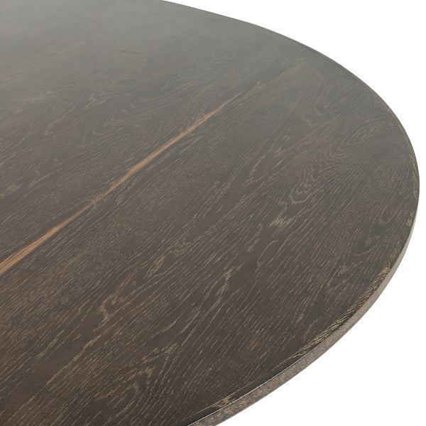 Powell Dining Table English Brown Oak - Be Bold Furniture