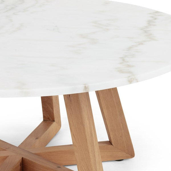 Creston Coffee Table-White Marble - Be Bold Furniture