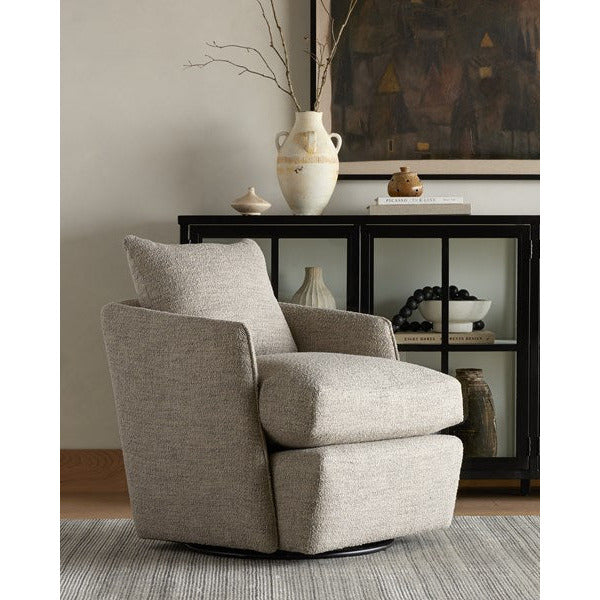 Whittaker Swivel Chair Merino Porcelain - Be Bold Furniture