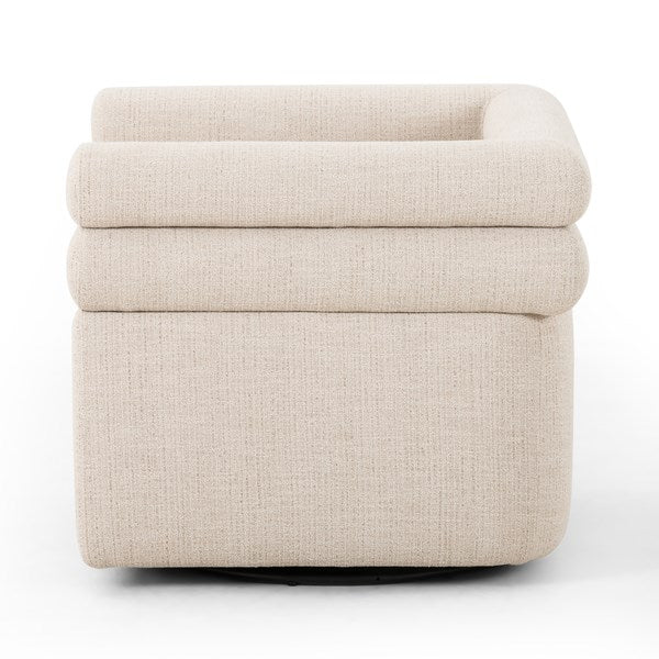 Evie Swivel Chair Hampton Cream - Be Bold Furniture